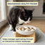 Wooden Stand Ceramic Slow Feeder Bowl