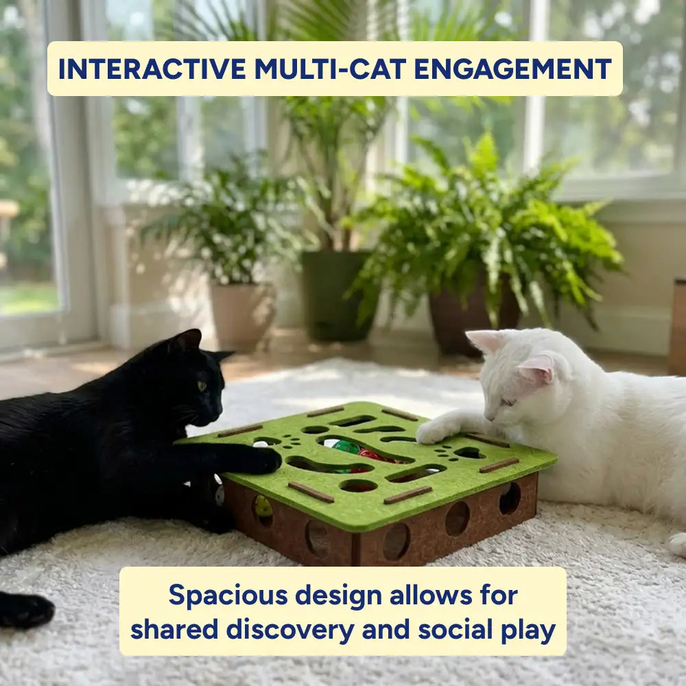 Interactive Felt Cat Puzzle Box