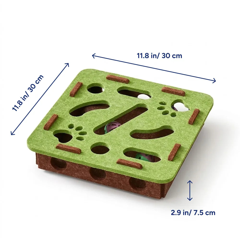 Interactive Felt Cat Puzzle Box