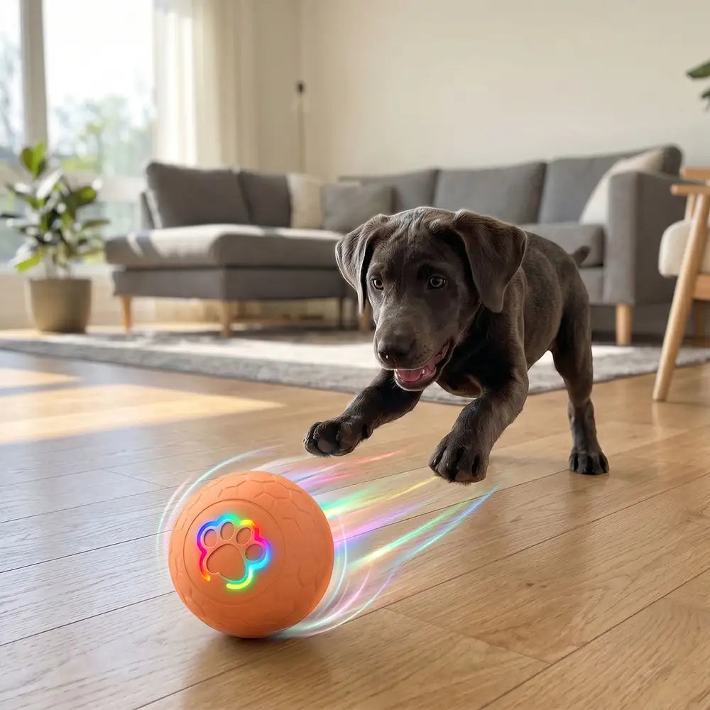 Interactive LED Pet Rolling Ball