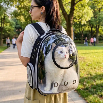Panoramic Astronaut Cat Backpack