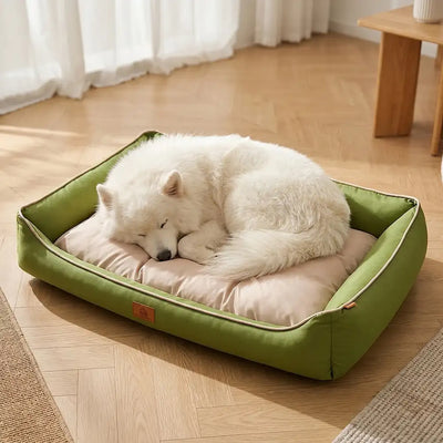 Bolstered Oxford Dog Bed