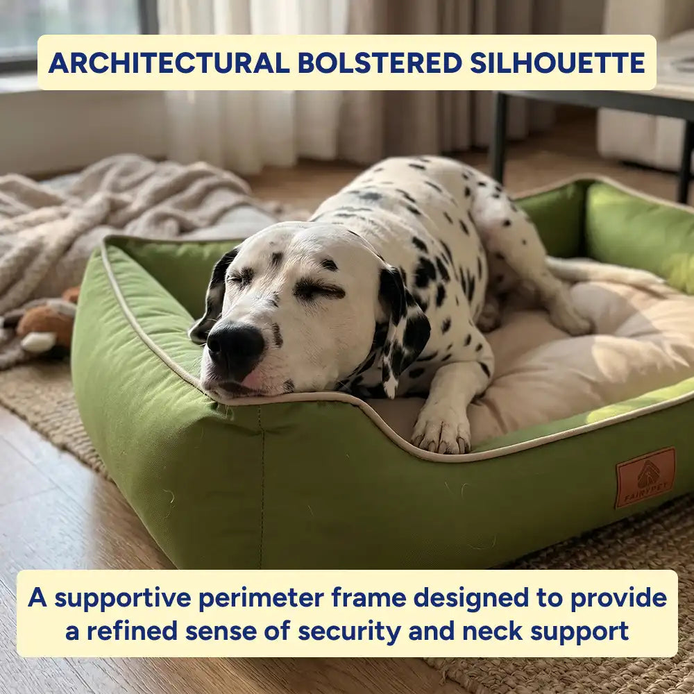 Bolstered Oxford Dog Bed