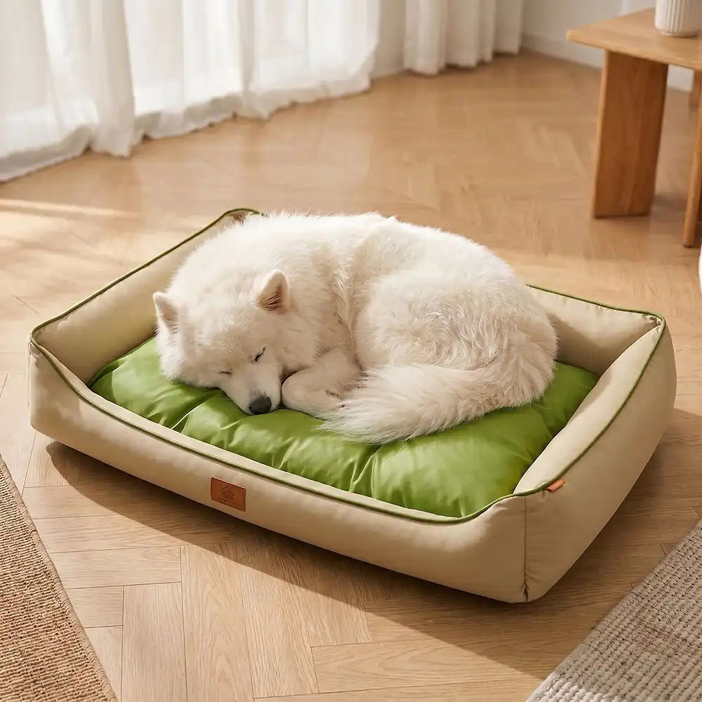Bolstered Oxford Dog Bed
