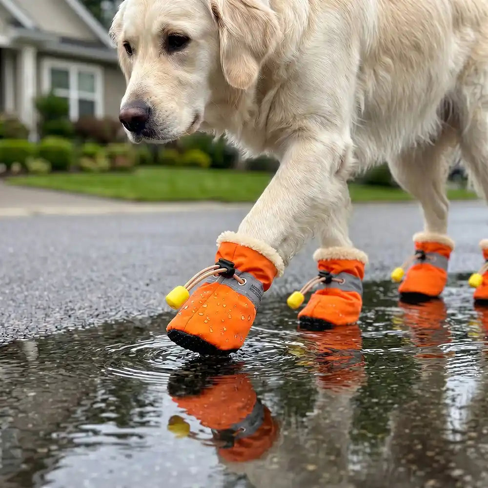 Fleece-Lined Reflective Dog Booties