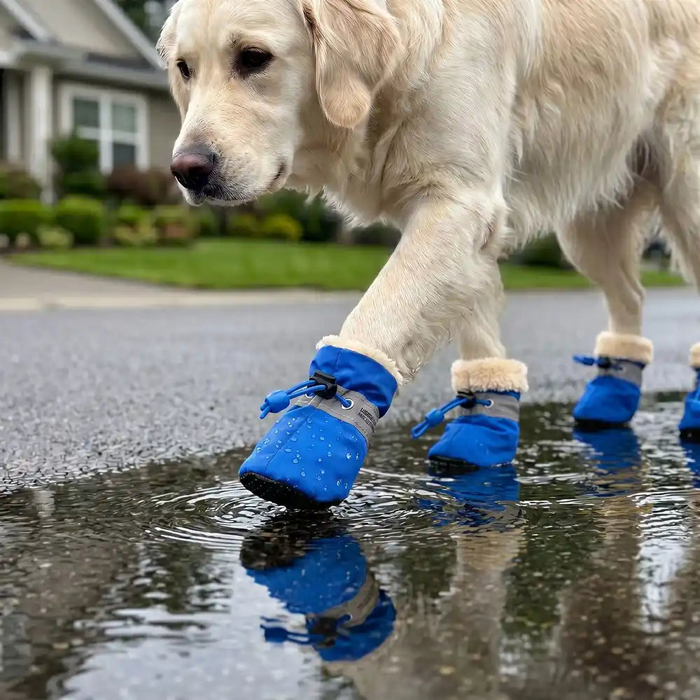 Fleece-Lined Reflective Dog Booties