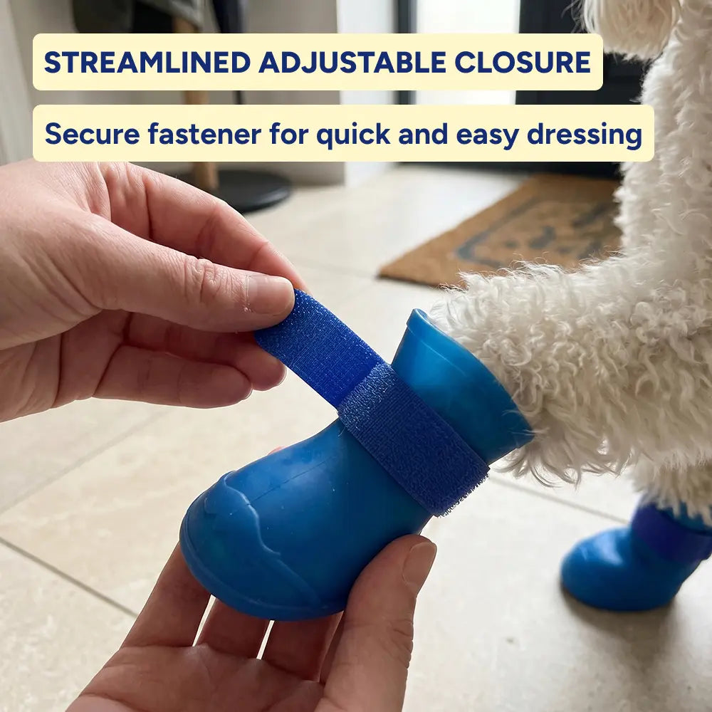 Rubber Sole Dog Rain Boots