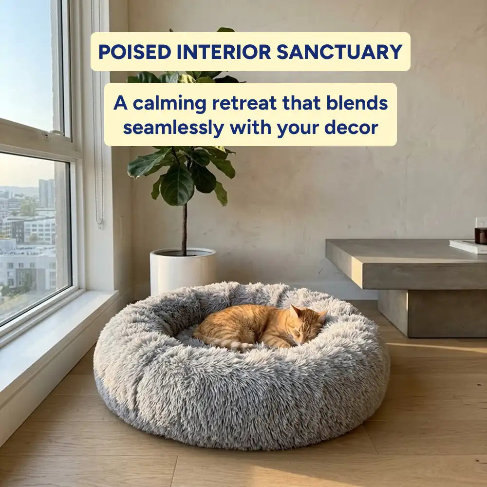 Plush Donut Pet Lounge Bed