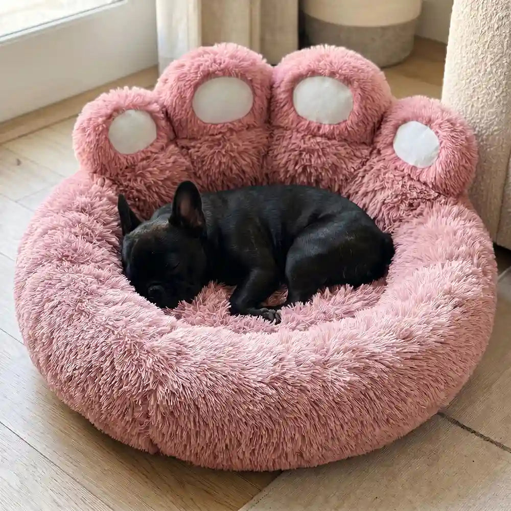 Fluffy Paw-Shaped Calming Pet Sanctuary