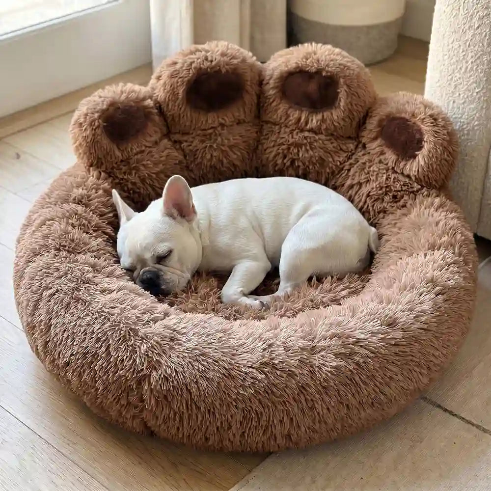 Fluffy Paw-Shaped Calming Pet Sanctuary