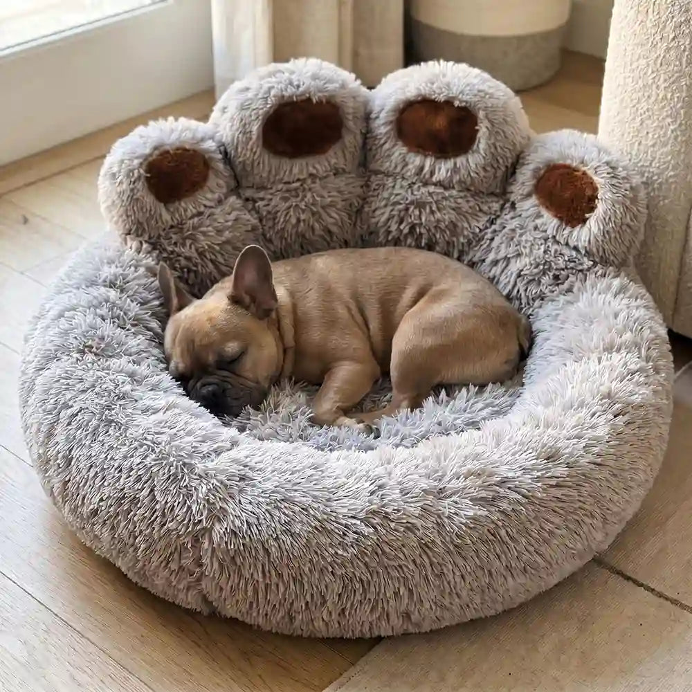 Fluffy Paw-Shaped Calming Pet Sanctuary